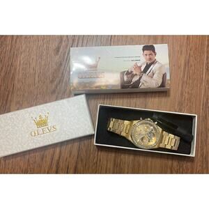 OLEVS Automatic Luxury Mens Watch 3Bar Diamond Tourbillon Moon Phase